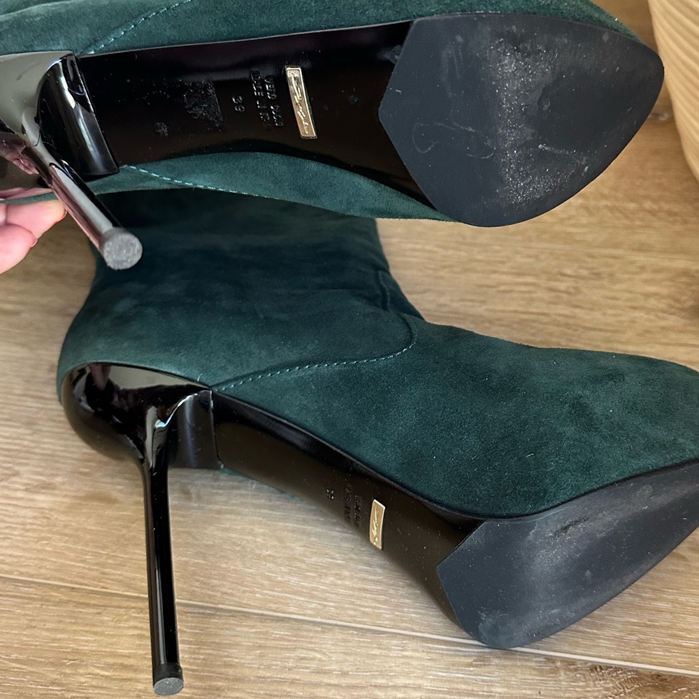 Giuseppe Zanotti Green Suede High Boots with Box Size 39 - Picture 11 of 11